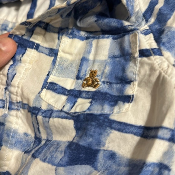 Baby boy baby gap blue teddy bear romper - Picture 3 of 4